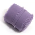 4cm lila ausgefranstes Chiffonband für DIY Hochzeitssträuße und schönes Bastelzubehör - Lila
