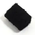 Schwarzes 4cm ausgefranstes Chiffonband für DIY Hochzeitsstrauß und Bekleidungsaccessoires - Schwarz