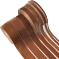 Braune einseitige Samtband-Rollen für Geschenkverpackung, DIY Haarschmuck und Nähzubehör. - Kaffeebraun