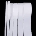 White glitter velvet ribbon variant, sparkling fabric trim for gift bows, DIY crafts, and party decor. - Ribbon Width 2.5cm, 5 Yards/Pack, 30g / White