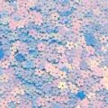 Colorful PVC flower sequins for DIY nail art, resin crafts, hairpins, and children toys crafts. - 30g/Pack / Shimmering Blue Small Flower