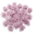 3.5cm organza handmade bordered carnation flowers DIY accessories for clothing hats bags - Dusty Pink