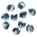 2.5cm fiori di tessuto fatti a mano accessori multicolore diy artigianato per accessori capelli - 2.5cm / Verde + caffè chiaro + bianco sporco