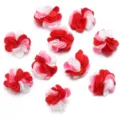 Fiori di stoffa fatti a mano a tre colori per accessori per capelli fai da te 2.5cm - 2.5cm / Rosso + Rosa + Bianco