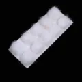 White fluffy fur pom pom balls set for keychains, clothing, and DIY craft accessories. - 3cm / White