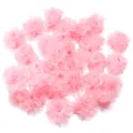 3.5cm pink organza handmade carnation flower DIY hair clip accessories garment sewing crafts - Champagne