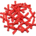 Rode lint strikken met gouden rand variant, perfect voor DIY geschenken en accessoires. - 30 Stuks/Verpakking (4cm*5cm Lintbreedte 1cm) / Rood