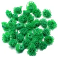 Fleurs en ruban organza vert de 3.5cm pour accessoires DIY de vêtements et de sacs. - Vert