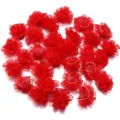 Fleurs en tissu mousseline rouge accessoires DIY œillets ruban faits à la main pour pinces - Rouge