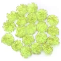 Gouden rand organza anjer bloemen doe-het-zelf handgemaakte haaraccessoires knutsel - Neon groene anjers met gouden rand