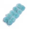 Light blue mink fur pom pom balls for DIY jewelry keychain hair accessories clothing decor - 3cm / Light Green