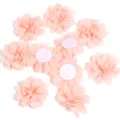 Chiffon anjer bloem accessoires voor doe-het-zelf ambachten, haarclips en tassen decor. - Ivoorwitte bloemen