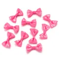 Pink Grosgrain Ribbon Bows Heart Print DIY Hair Accessories Clothing Craft Decor 2.8x4cm - 50 Pieces/Pack / Pink