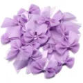 Purple polka dot mesh double bows fabric DIY hair accessories craft deco bows pack - 6cm (Ribbon Width 2.5cm) / Purple