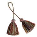 Bohemian double tassel pendant colorful fabric hanging ornament for curtain clothing decor - 1 Piece/Pack (Total Length 27cm) / Colorful