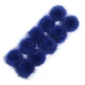 Dark blue mink fur pom pom balls for DIY keychains jewelry hair accessories clothing decor - 3cm / Sapphire Blue
