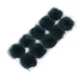 Dark green mink fur pom pom balls fluffy accessories for DIY crafts clothing footwear hat decor - 3cm / Dark Green