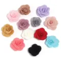 Fiori di rosa in tessuto glitterato accessori DIY per spille, fermagli per capelli e abbigliamento - Multicolore