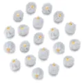 Grey faux rabbit fur pom pom charms with gold loops for earrings keychains DIY craft accessories - 20 Pcs/Pack / Grey Faux Rabbit Fur