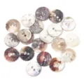Natural shell buttons two-hole round buttons for shirts coats DIY sewing craft accessories - Shell Two-Hole (T4229) / 15mm Diameter 10 Pieces/Pack