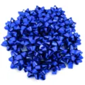 Blue metallic gift bows for wrapping, shiny star pull bows for party and Christmas decoration. - 5cm / 20 Pieces/Pack / Blue