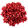Bulk red metallic pull bows for gift wrapping, Christmas and party decoration packaging. - Red