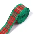 Christmas plaid ribbon red and green polyester jacquard webbing for gift packaging decor - Width 1cm 10 Yards/Pack / Red and Green Plaid Ribbon
