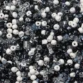 Schwarz weiße Glasperlen Mix, bulk DIY Armband Schmuckherstellung Zubehör und Teile. - 40g/Packung / Gemischte transparente Grauserie