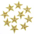 Gold star embroidered patches iron on star appliques for clothing DIY garment accessories - 3cm / Gold