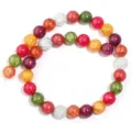 Perle di cristallo di vetro screpolato multicolore perle rotonde sfuse braccialetto gioielli accessorio - 4mm (Circa 60 Pezzi/Confezione) / Colori scuri misti casuali
