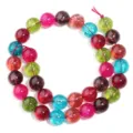 Variante di perle di cristallo screpolato multicolore, catena di accessori per gioielli - 4mm (Circa 60 Pezzi/Confezione) / Colore Tormalina