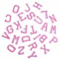 Bunte englische Buchstaben zum Aufbügeln bestickte DIY Kleidung Zubehör Variante - 26er Set / Fuchsia