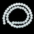 Perline tonde di vetro bianco ciondoli per la creazione di gioielli per bracciali - 6mm / Bianco