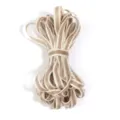 White edge jute twine hemp rope for DIY gift box floral cake packaging craft decoration accessories - 1.0cm Width (2 Meters) / Natural (White Edge)