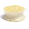 Nastro in organza bordo oro rotolo di tessuto trasparente per confezione bouquet e regali. - Larghezza 4.5cm, 5 iarde / Beige