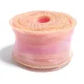 Nastro in organza rosa con bordo dorato per confezioni di bouquet, torte e progetti fai da te. - 5 Iarde/Confezione (4.5cm di Larghezza) / Rosa chiaro