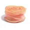 Meraviglioso nastro in organza trasparente con bordi dorati per confezioni regalo. - 5 Iarde/Confezione (4.5cm di Larghezza) / Rosa arancione