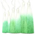 Borlas de poliéster degradado para accesorios de ropa hanfu qipao y marcapáginas de bricolaje. - Verde claro