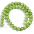 Perle di quarzo screpolato di cristallo verde perline sfuse per creazione gioielli - Verde oliva
