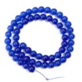 Perline tonde di vetro blu filo sfuso per braccialetto fai da te collana gioielli. - Blu zaffiro