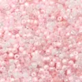 Pink glass seed beads, magic color pearl small beads for DIY bracelets and slime fillers. - 40g/Pack / Mixed Light Pink Series
