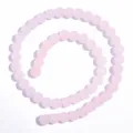Perline rotonde in vetro gelatina rosa per braccialetto fai da te collana accessori gioielli. - Rosa chiaro