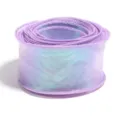 Iridescent organza ribbon for gift wrapping, floral bouquets, and party decoration crafts. - Purple