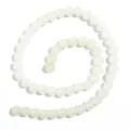 Perline tonde in vetro imitazione giada bianco latte, accessori sfusi per bracciali. - Giallo chiaro