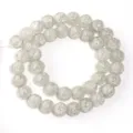 Perle di cristallo screpolato naturale perline di quarzo rotonde per bracciale collana DIY. - Grigio