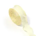 Light yellow ruffle bubble wrinkle ribbon for gift wrapping, hair accessories and clothing. - Bright yellow