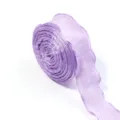 Light purple polyester ruffle crinkle ribbon for gift packaging and hair bow accessories. - Light Purple