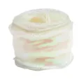 Iridescent wave organza ribbon roll for bouquet gift wrapping, party decor, and clothing trims. - Beige