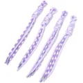 Purple woven cord detail, polyester lanyard accessory for DIY keychains and phone charms. - Length approx. 27.5cm (50g/Pack) / Patterned Purple + Light Purple
