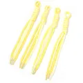Polyester woven lanyard cords yellow white DIY keychain bag charm handmade accessories 4pcs - Hand-woven Hanging Rope / Length Approx. 27.5cm / Light Yellow Dot + Yellow Dot